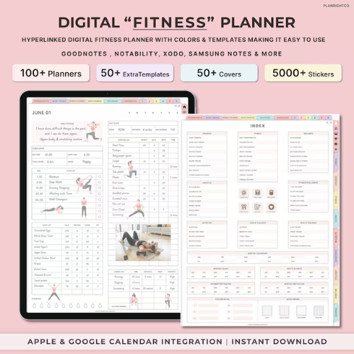 Ultimate Fitness & Wellness Digital Planner | Workout, Nutrition & Body Transformation Tracker